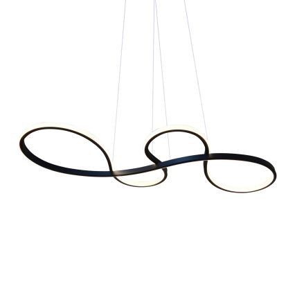 LED Csillár zsinóron SALSA LED/38W/230V 4000K fekete