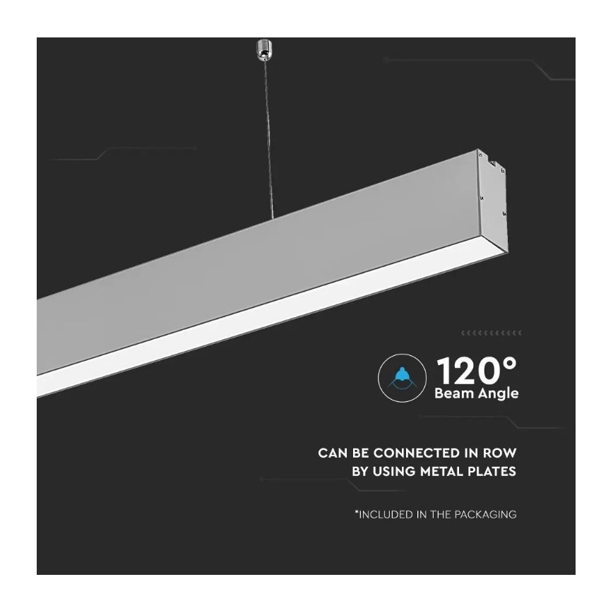 LED Csillár zsinóron SAMSUNG CHIP LED/40W/230V 4000K ezüst