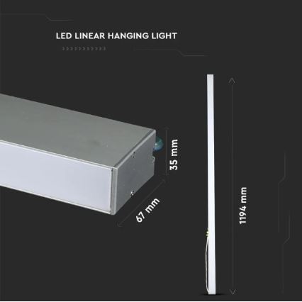 LED Csillár zsinóron SAMSUNG CHIP LED/40W/230V 4000K ezüst
