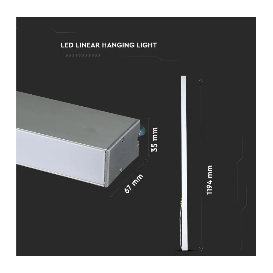 LED Csillár zsinóron SAMSUNG CHIP LED/40W/230V 4000K ezüst
