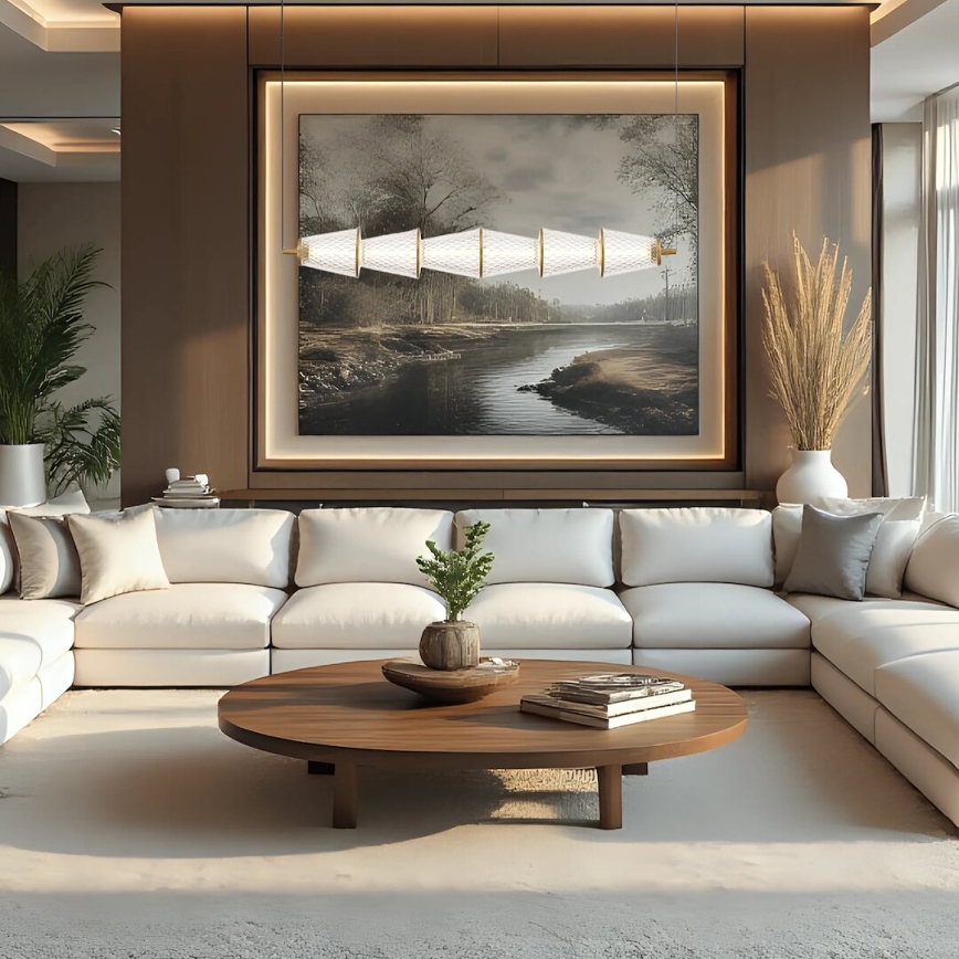 LED Csillár zsinóron SANSA LED/11W/230V arany/átlátszó