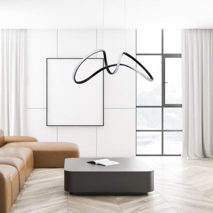 LED Csillár zsinóron TESORO LED/48W/230V fekete