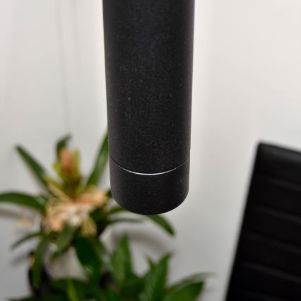 LED Csillár zsinóron TUBA 3xGU10/4,8W/230V fekete