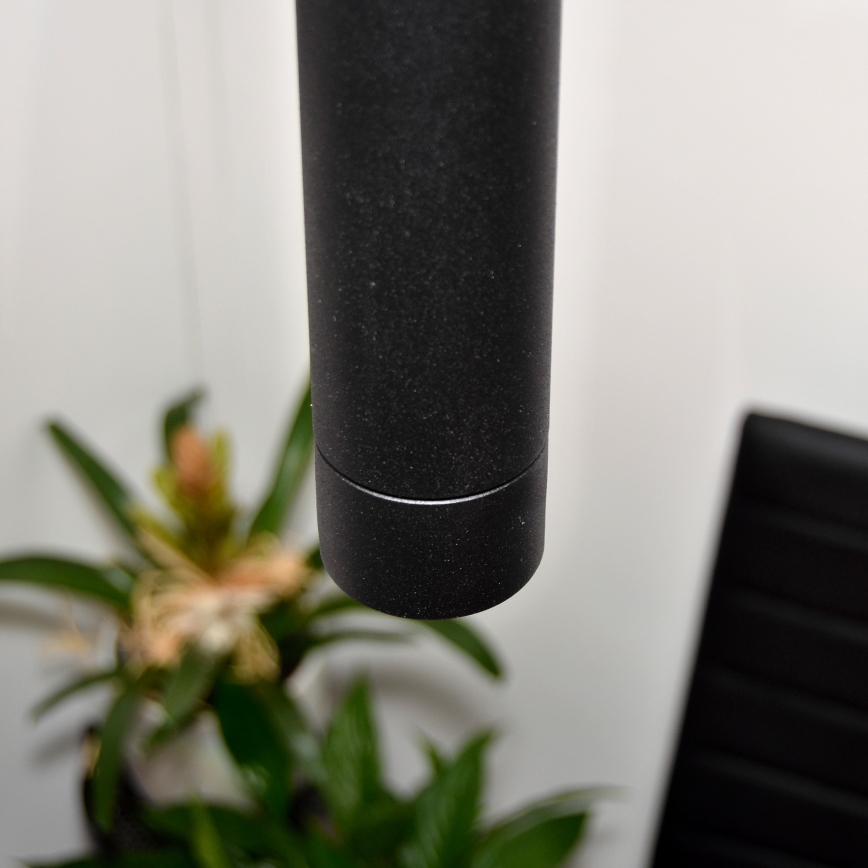 LED Csillár zsinóron TUBA 3xGU10/4,8W/230V fekete