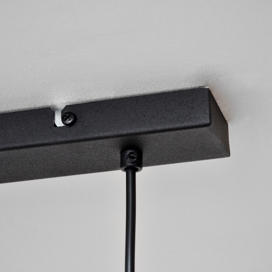 LED Csillár zsinóron TUBA 3xGU10/4,8W/230V fekete