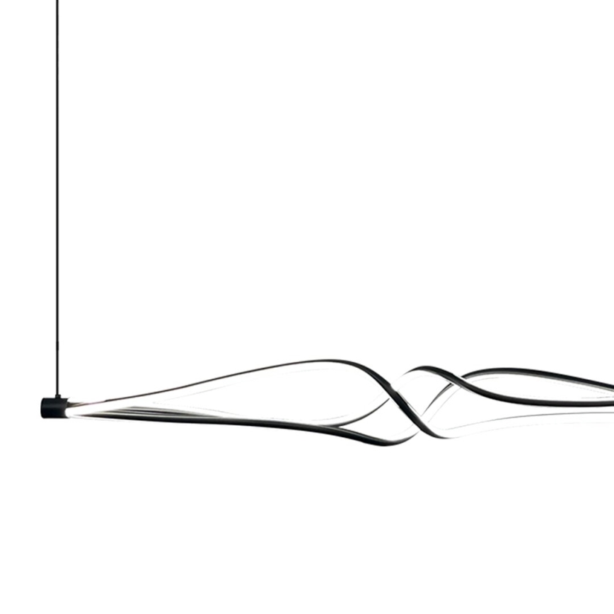 LED Csillár zsinóron TWISTER LED/56W/230V fekete