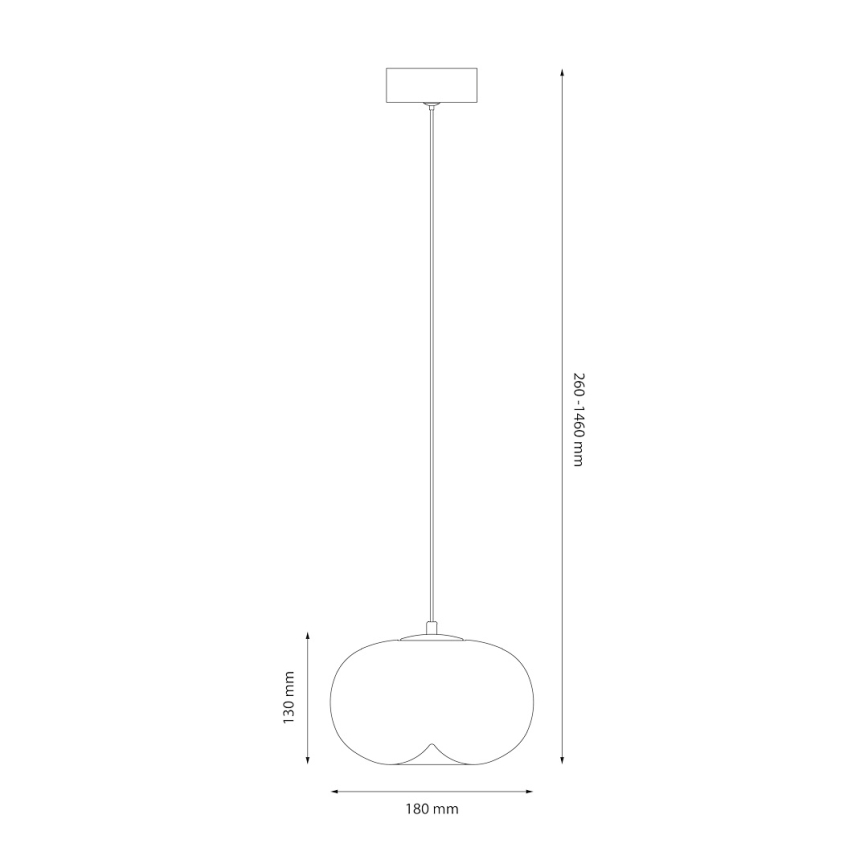 LED Csillár zsinóron VASO LED/4W/230V átm. 18 cm fehér