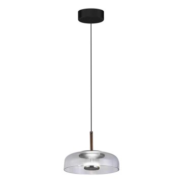 LED Csillár zsinóron VETRO LED/6W/230V átm. 23 cm szürke/fekete