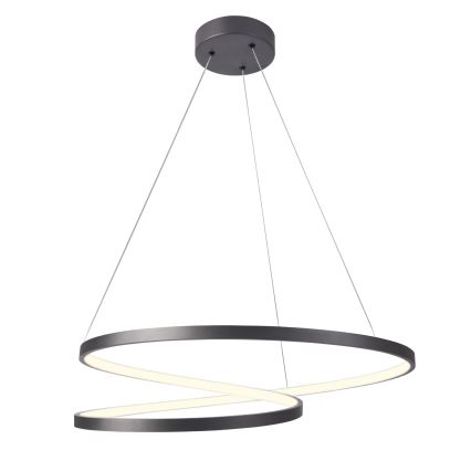 LED Csillár zsinóron ZEFIRA LED/52W/230V 4000K átm. 60 cm antracit