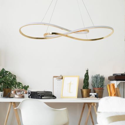 LED Csillár zsinóron ZUMBA LED/50W/230V arany