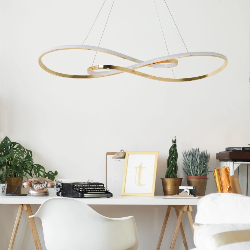 LED Csillár zsinóron ZUMBA LED/50W/230V arany