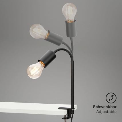 LED csíptetős lámpa 1xE27/4,2W/230V 2700K fekete