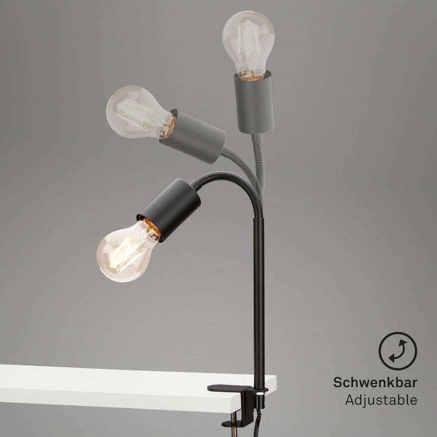 LED csíptetős lámpa 1xE27/4,2W/230V 2700K fekete