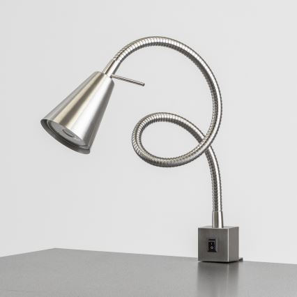 LED csíptetős lámpa 1xGU10/4,7W/230V matt króm