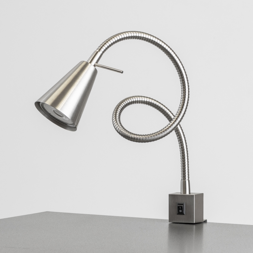 LED csíptetős lámpa 1xGU10/4,7W/230V matt króm