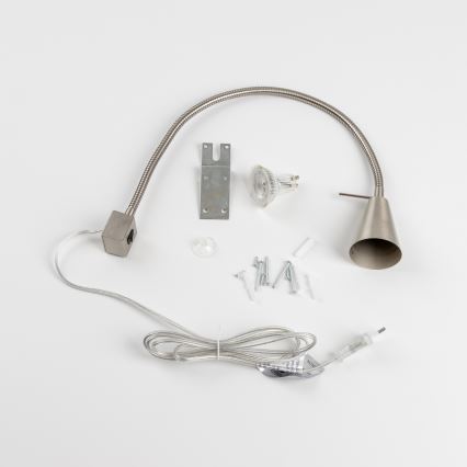 LED csíptetős lámpa 1xGU10/4,7W/230V matt króm