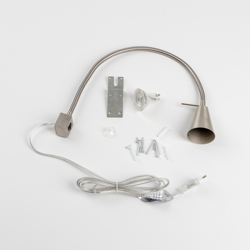 LED csíptetős lámpa 1xGU10/4,7W/230V matt króm