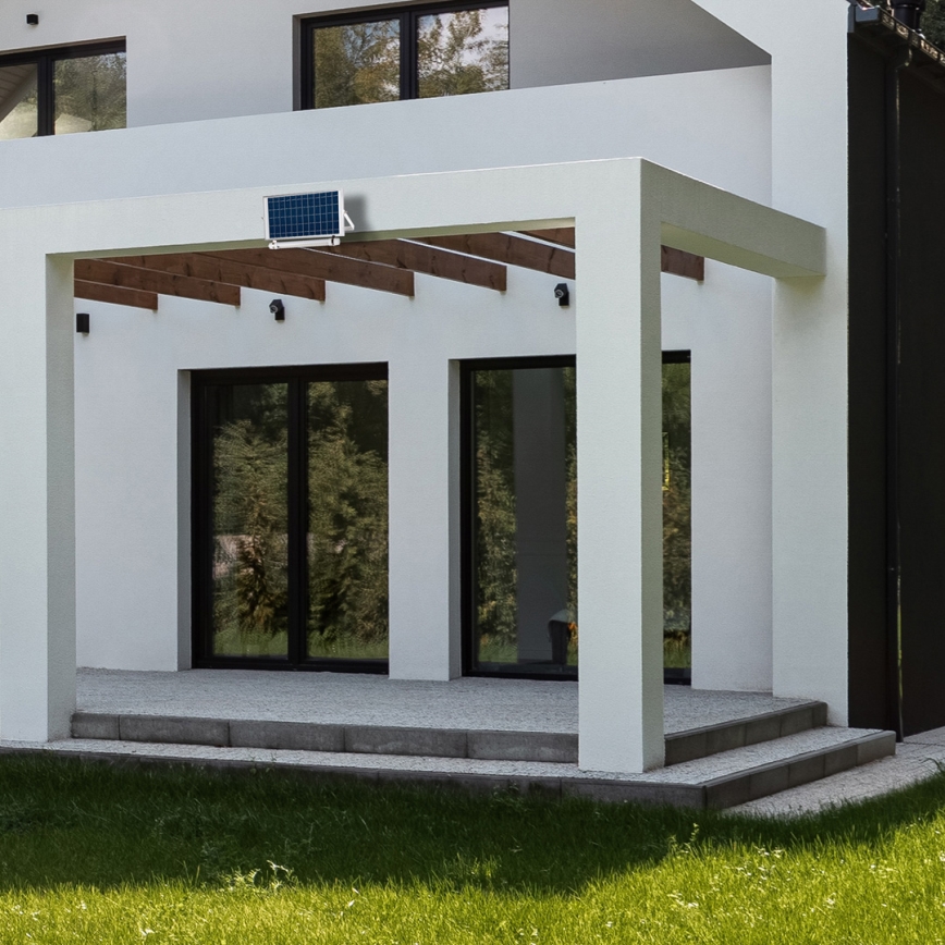 LED Dimmelhető kültér cső szürkületérzékelővel és napelemmel JIMMY 40W/5000 mAh 3,7V 6000K IP65 + távirányítás