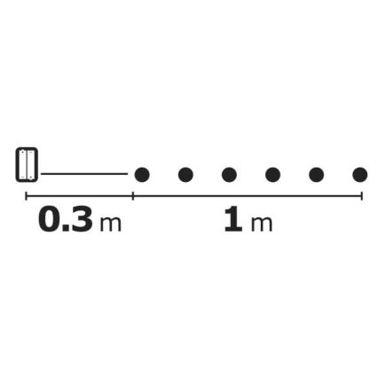 LED karácsonyi dekor GIRLANDA 10xLED/0,6W/2xAA tél