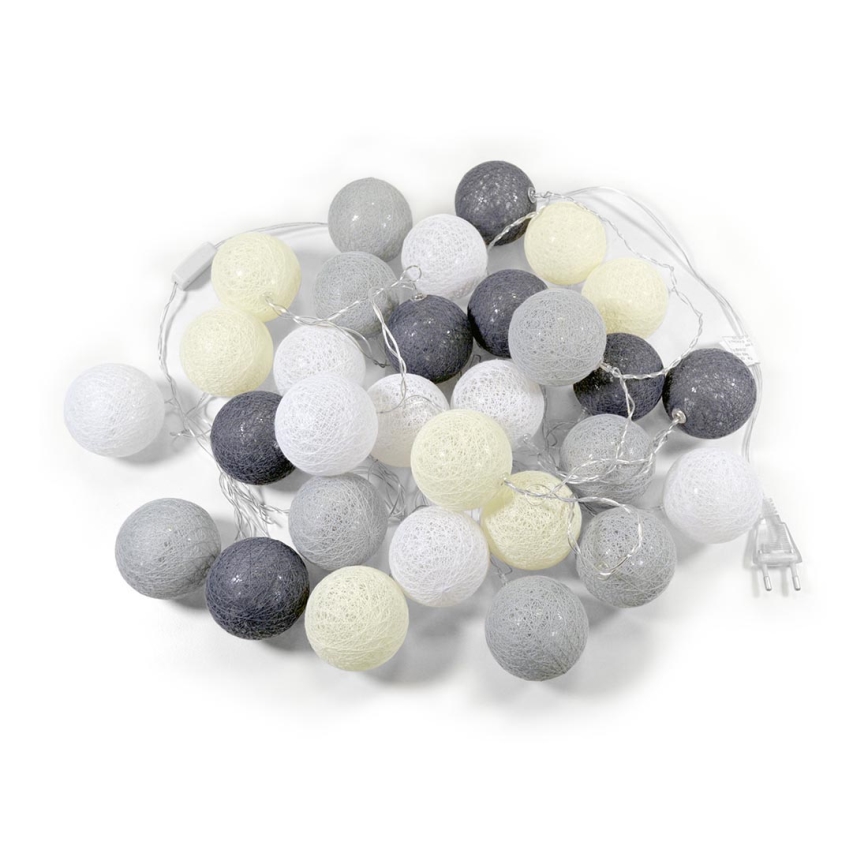 LED Dekor gömb 30xLED/0,03W/230V fekete-fehér