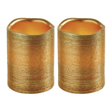 LED Dekor gyertya 2xLED/0,06W/3xAAA arany