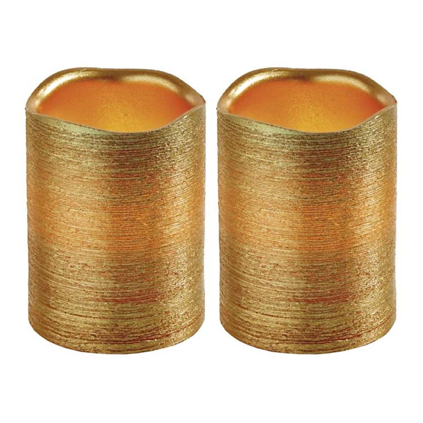 LED Dekor gyertya 2xLED/0,06W/3xAAA arany