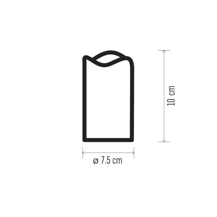 LED Dekor gyertya 2xLED/0,06W/3xAAA arany