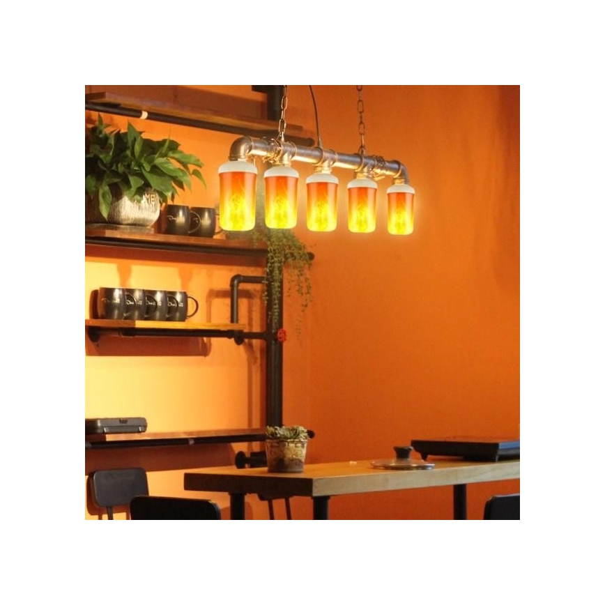 LED Dekor izzó FLAME T60 E27/3W/230V 1400K