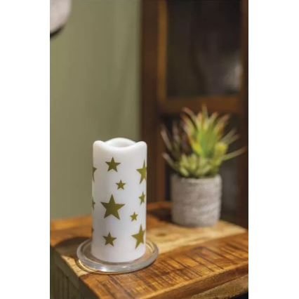 LED Dekor projektor LED/3xAAA csillagok meleg fehér