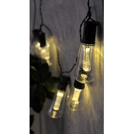 LED dekorációs fényfüzér EDISON 2,65 m 10xLED/2xAA