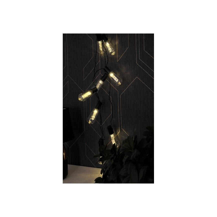 LED dekorációs fényfüzér EDISON 2,65 m 10xLED/2xAA