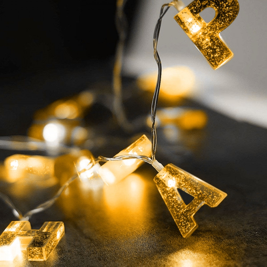 LED Dekorációs lánc 13xLED/2xAA 2,16m meleg fehér