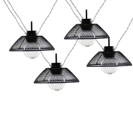 LED Dekoratív fényfüzér ASTRA 10xLED/2xAA 2,1 m fekete