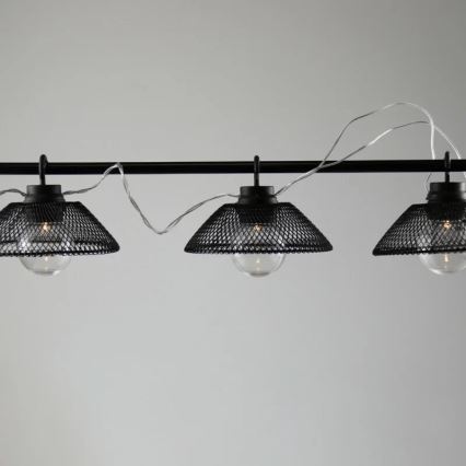 LED Dekoratív fényfüzér ASTRA 10xLED/2xAA 2,1 m fekete