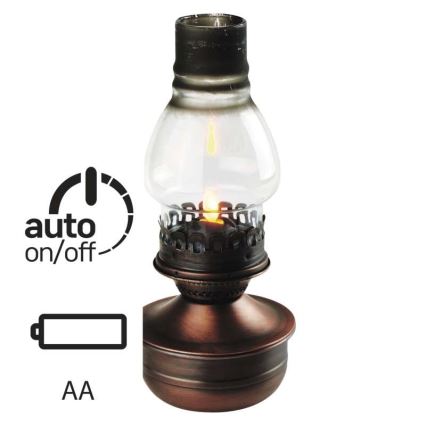LED Dekorációs petróleum lámpa VINTAGE 1xLED/1,5W/3xAA