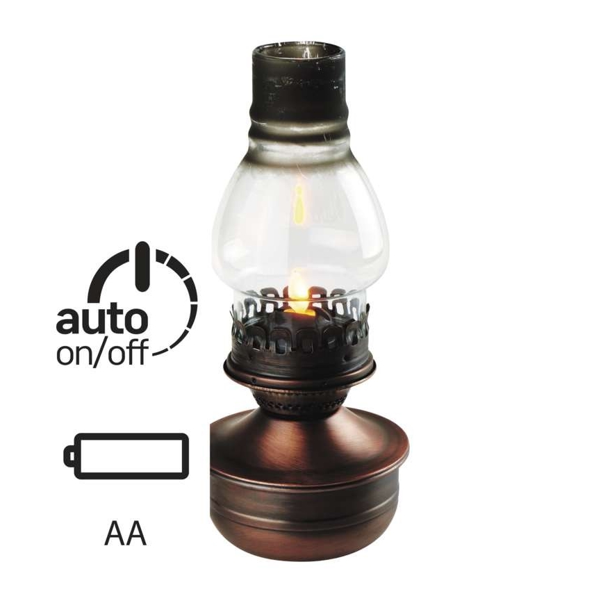 LED Dekorációs petróleum lámpa VINTAGE 1xLED/1,5W/3xAA