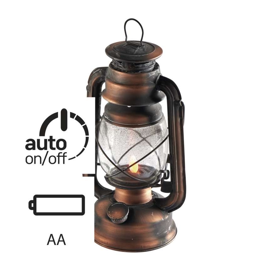 LED Dekorációs petróleum lámpa VINTAGE 1xLED/1,5W/3xAA
