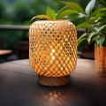 LED Dekoratív asztali lámpa BOHO LED/2xAAA rattan