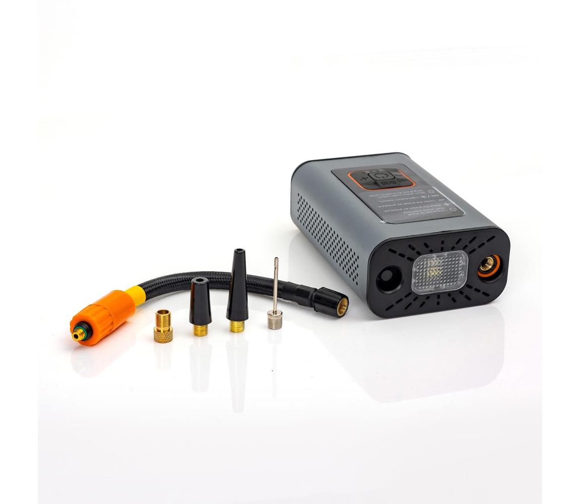 LED Digitális zsebkompresszor 3in1 4000 mAh 5W fekete PTC22