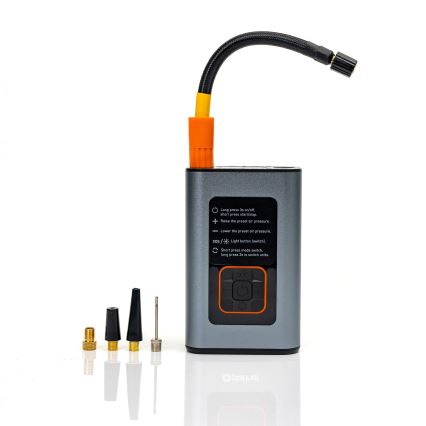 LED Digitális zsebkompresszor 3in1 4000 mAh 5W fekete