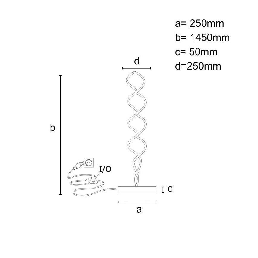 LED Dimmelhető állólámpa LED/90W/230V 3000-6500K + távirányítás