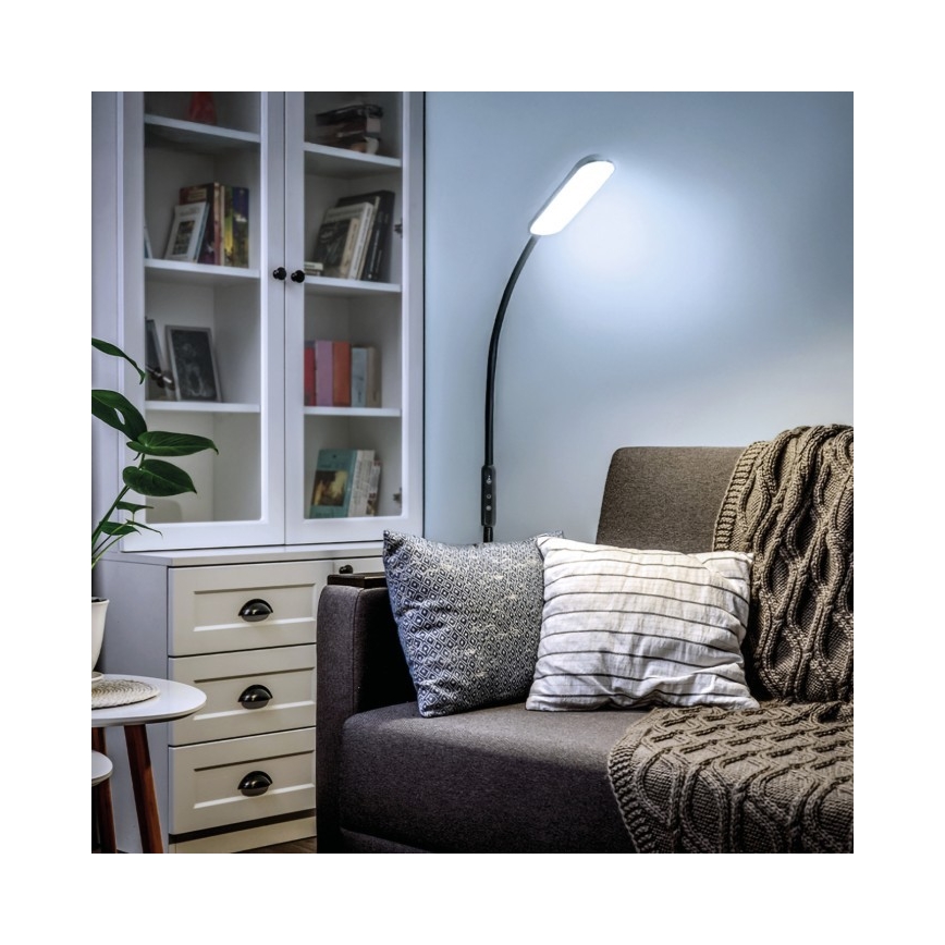 LED Dimmelhető állólámpa TEILO LED/10W/230V 3000/4000/6500K fekete + távirányítás