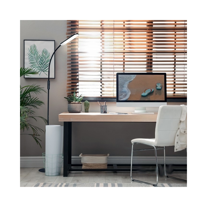 LED Dimmelhető állólámpa TEILO LED/10W/230V 3000/4000/6500K fekete + távirányítás