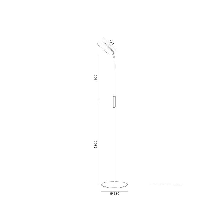 LED Dimmelhető állólámpa TEILO LED/10W/230V 3000/4000/6500K fekete + távirányítás