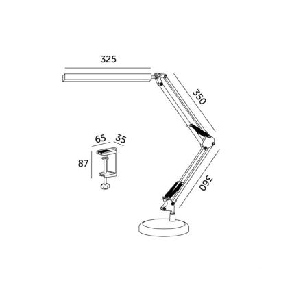 LED Dimmelhető asztali lámpa 2in1 USB TENUIX LED/14W/5V 3000-6000K fehér