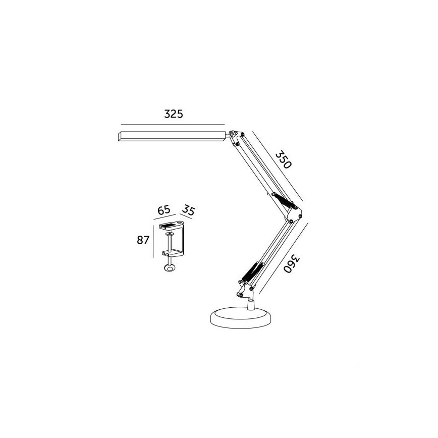LED Dimmelhető asztali lámpa 2in1 USB TENUIX LED/14W/5V 3000-6000K fehér
