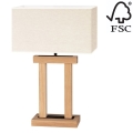 LED Dimmelhető asztali lámpa HAKON 1xE27/40W+ 2xLED/7,5W/230V 55 cm tölgy – FSC igazolt