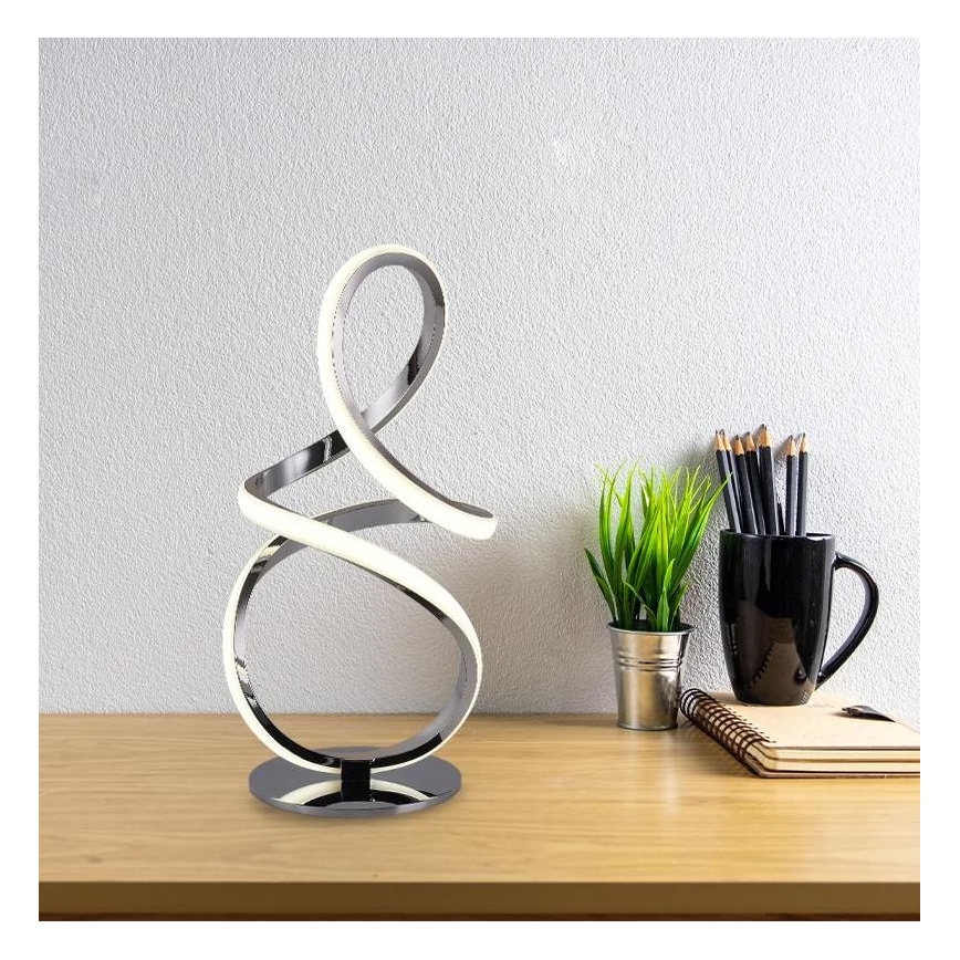 LED Dimmelhető asztali lámpa LED/28W/230V 3000/4000/6500K fényezett króm