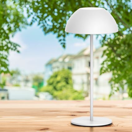 LED Dimmelhető érintős kültéri asztali lámpa TANZANIA LED/1,8W/5V USB 1800 mAh IP44 fehér