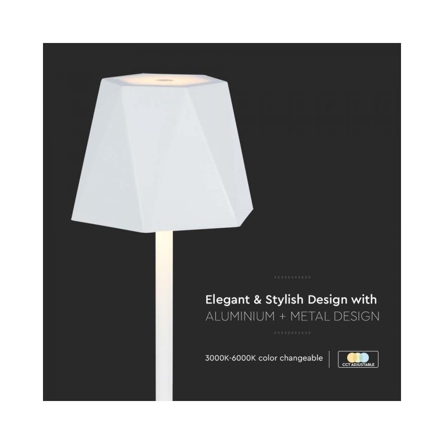 LED Dimmelhető újratölthető érintős asztali lámpa LED/4W/5V 3000-6000K 1800 mAh fehér